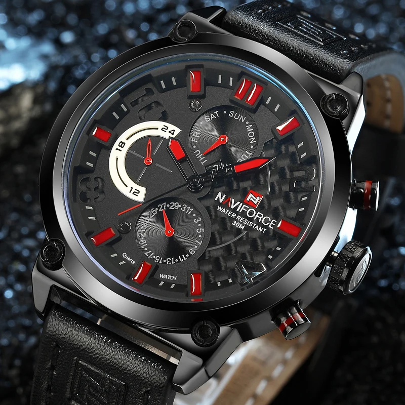 Naviforce модные Повседневное Элитный бренд аналоговые кварцевые часы человек