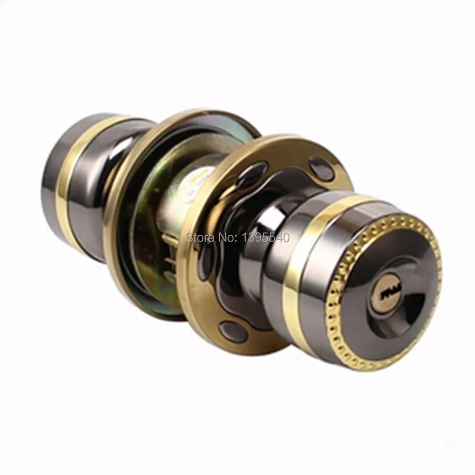 

New Mechanical Indoor Door Lock Cylindrical Ball with Key Pure Copper Lock Core Place Hotel Door Lock Round Ball Wood Door Lock