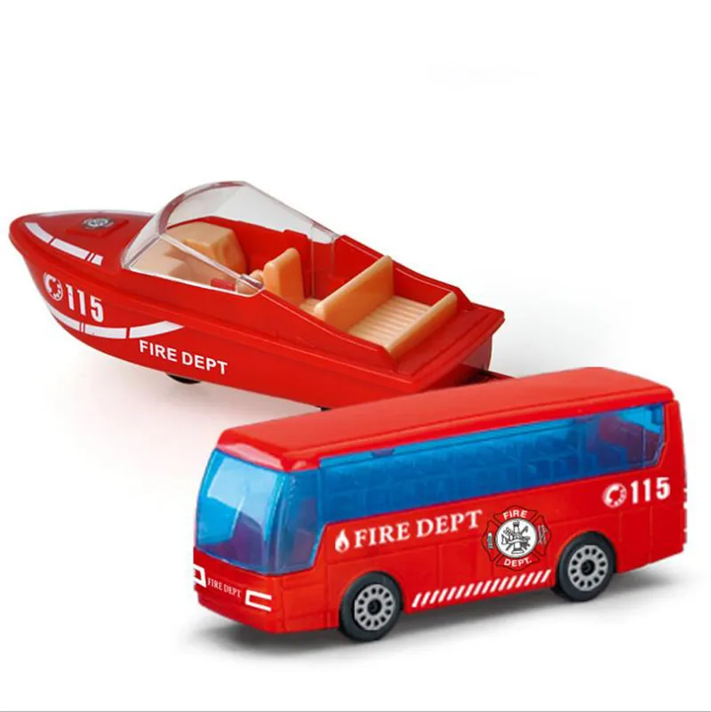1:72 пожарная машина игрушка грузовик мини лестница водный спрей автомобиль