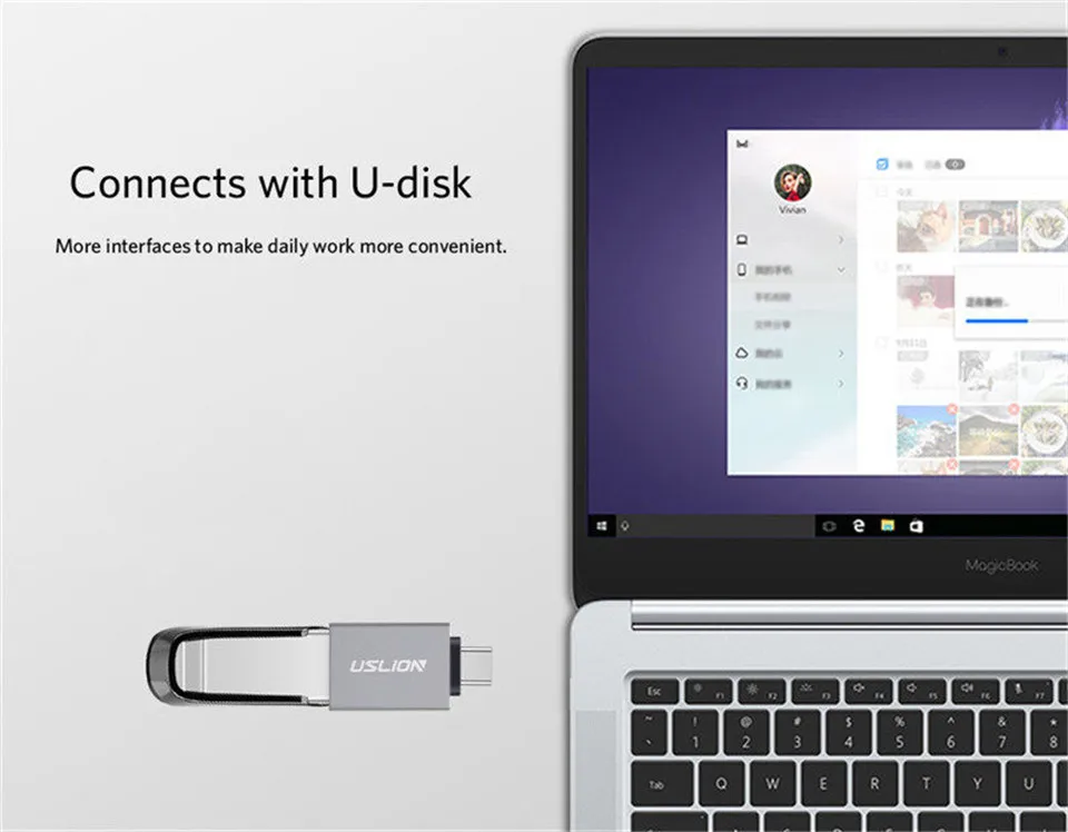 USLION usb type c для Usb 3,0 адаптер OTG type C кабель конвертер для samsung Galaxy S8 S9 OTG адаптер Поддержка передачи данных