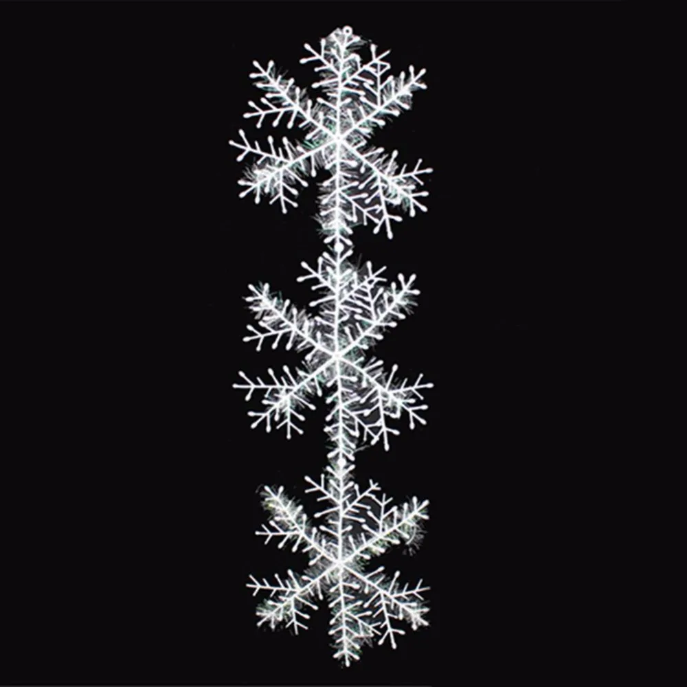 30 шт./комплект Рождественская елка белые снежинки-подвески праздничные