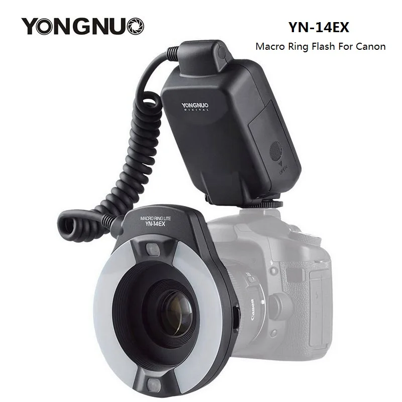 YongNuo YN 14EX YN14EX TTL макро кольцевой светильник вспышка с переходным кольцом Speedlite для