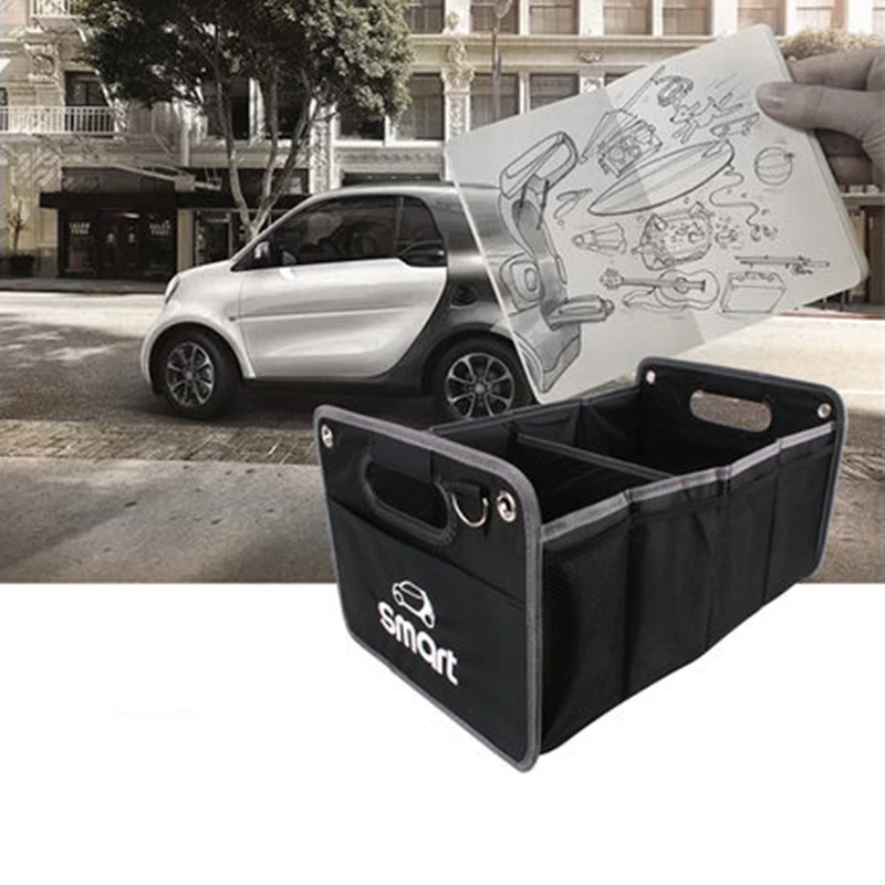 Смарт 450 451 453 fortwo forfour складная черная коробка для хранения сумка из ткани Оксфорд