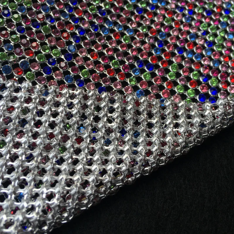 ZY Bling 45x40 см качественные хрустальные стразы металлическая сетка ткань металлическая ткань металлические блестки ткань с блестками украшение дома