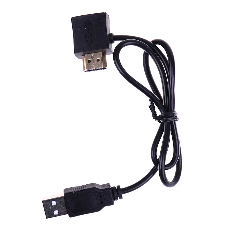 Черный HDMI совместимый штекер гнездо адаптер конвертер разъем с 50 см USB 2 0 кабель