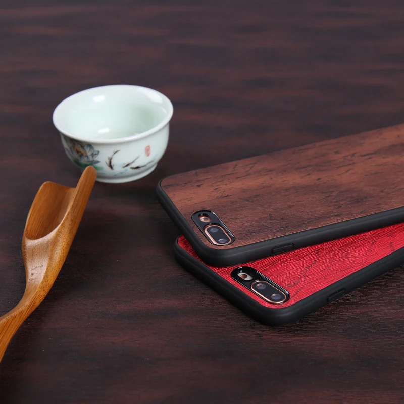 Для iPhone 7 plus все-в-одном мобильный чехол для телефона рисунок под дерево зернистый