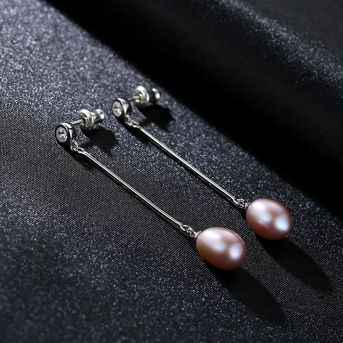  9 мм кольца из натурального жемчуга темпераментные длинные S925 чистое серебро