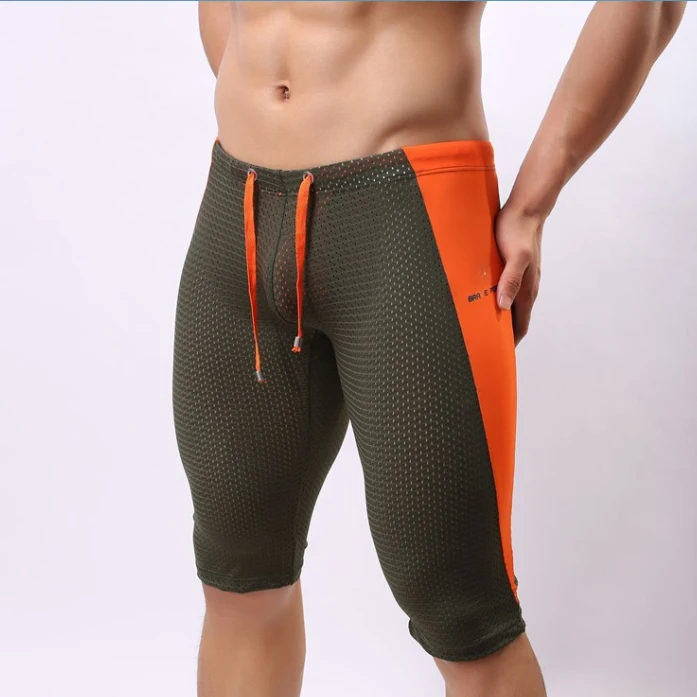 Сексуальные мужские пляжные шорты обтягивающие короткие Длинные боксеры брифы