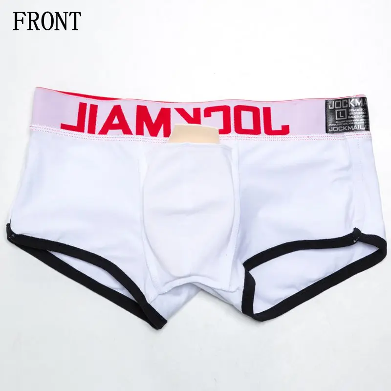 Бренд jockmail усиление выпуклости сексуальные мужские трусы боксеры включают