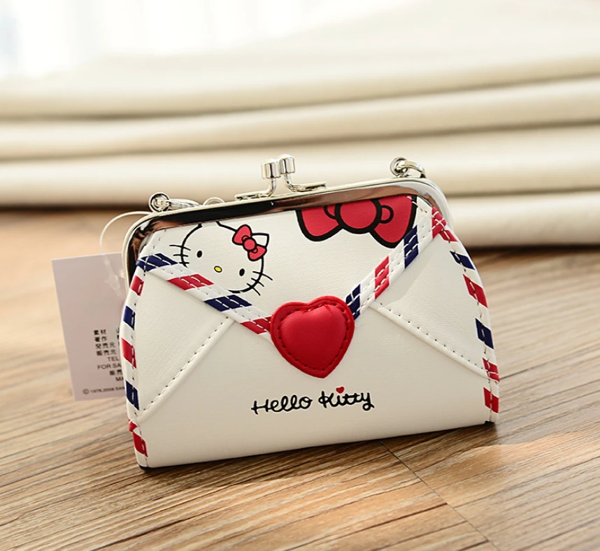 Винтажный Британский Кошелек для монет Hello Kitty с металлической цепочкой Детская