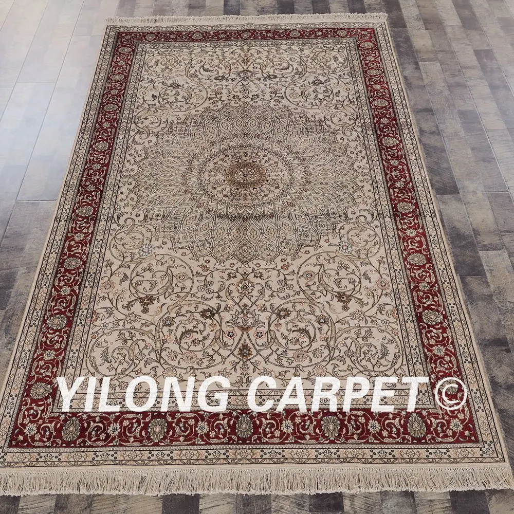 YILONG 5 'x 8' clsaaical персидский шелковый ковер с узором для гостиной изысканный