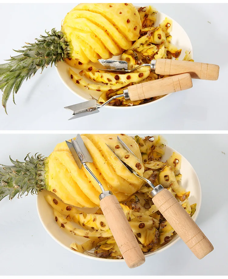 1 шт. Нержавеющая сталь ананас Овощечистка Slicers специальные тростниковые