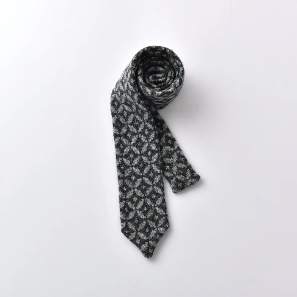 Мужской шерстяной галстук KBB серый вязаный формальный 6 5 см для костюма на весну