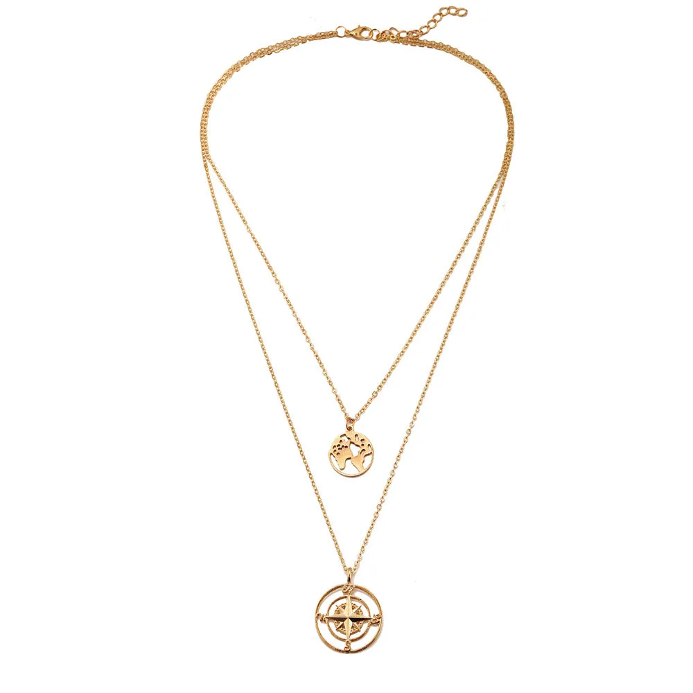 Женское многослойное ожерелье MLING винтажное креативное в стиле ретро с полой