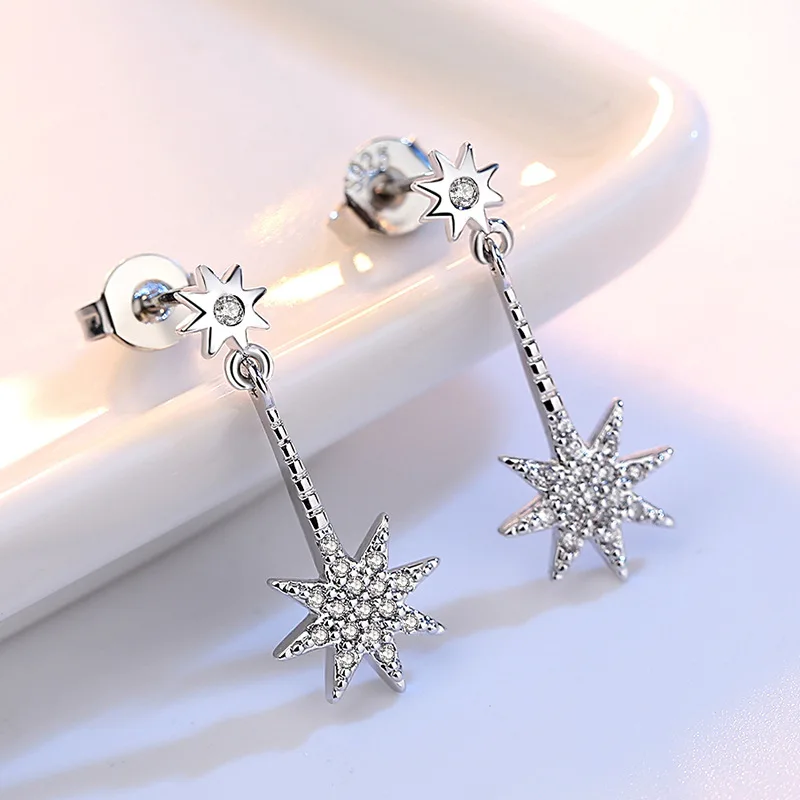 ZHUANGTAI себе серьги для Для женщин 2018 Белое золото Цвет кубического циркония модные