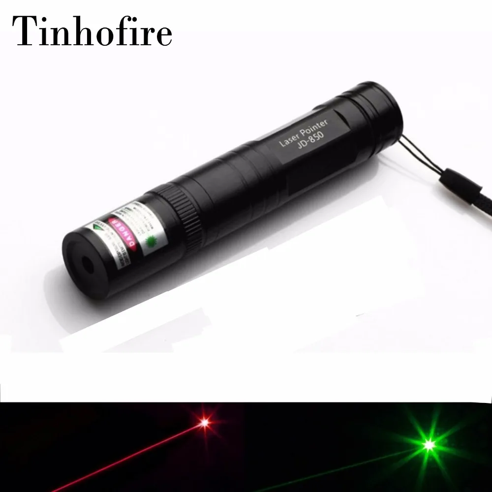 Tinhofire Lazer 850 5 мВт лазерная указка Лазерная лампа красная 650нм зеленая 532нм ручка 10000