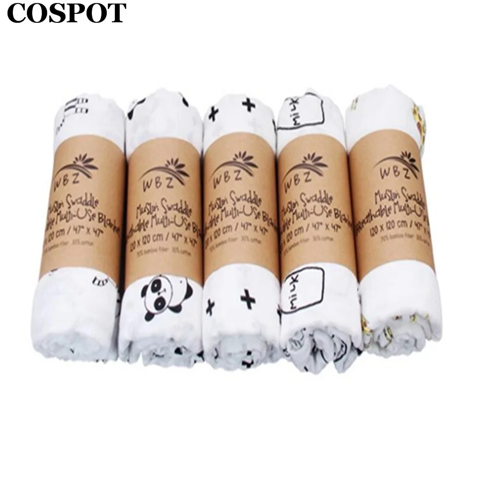 COSPOT 2021 муслиновые пеленки одеяла для новорожденных Мягкие 100% хлопковые марлевые