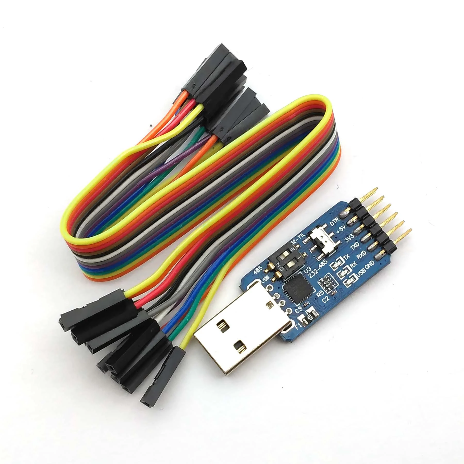 6 в 1 CP2102 USB к TTL 485 232 повернуть вокруг 3 V/5 V совместимый шесть Многофункциональный