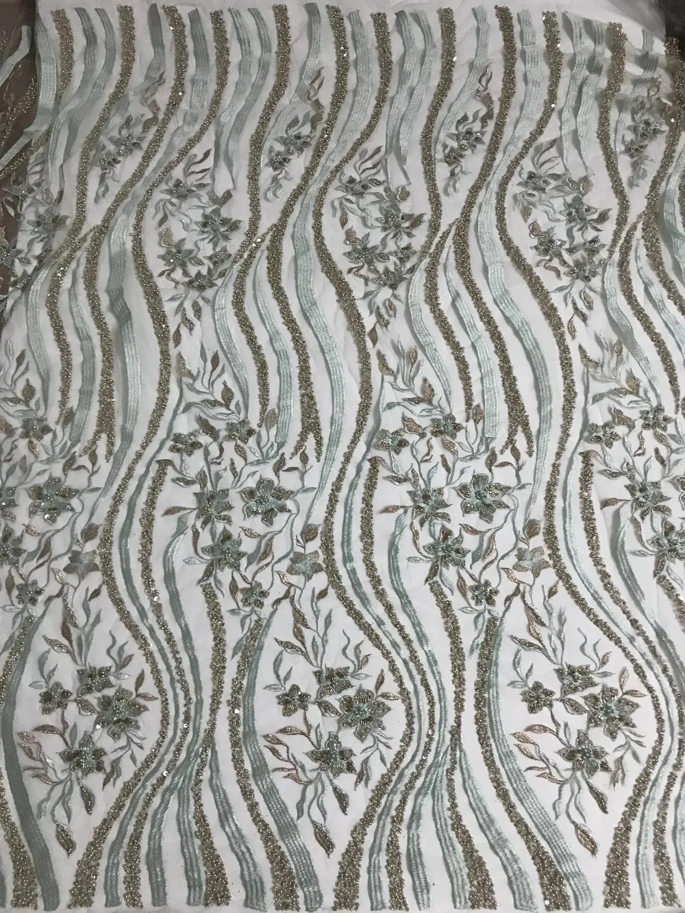Beautiful CiCi-112202 African tulle mesh lace fabric luxury beaded embroidery french | Дом и сад