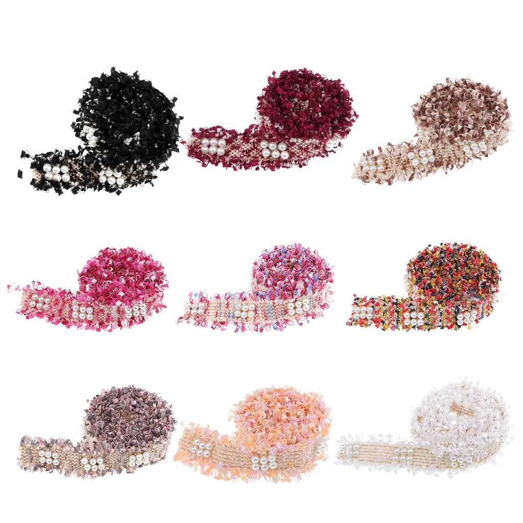 1 ярд винтажная полиэфирная жемчужная кружевная отделка Лента для аппликации шитье ремесло ширина 35