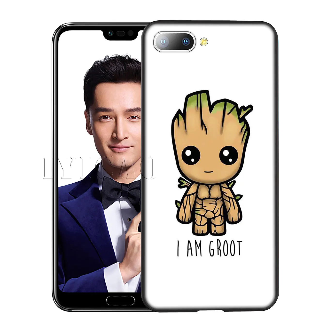 Iyicao Guardian реактивный енот Грут Treeman мягкий чехол для Huawei Y7 Y6 Prime Y9 2018 Honor 8C 8X8 9 10 Lite 6A 7C