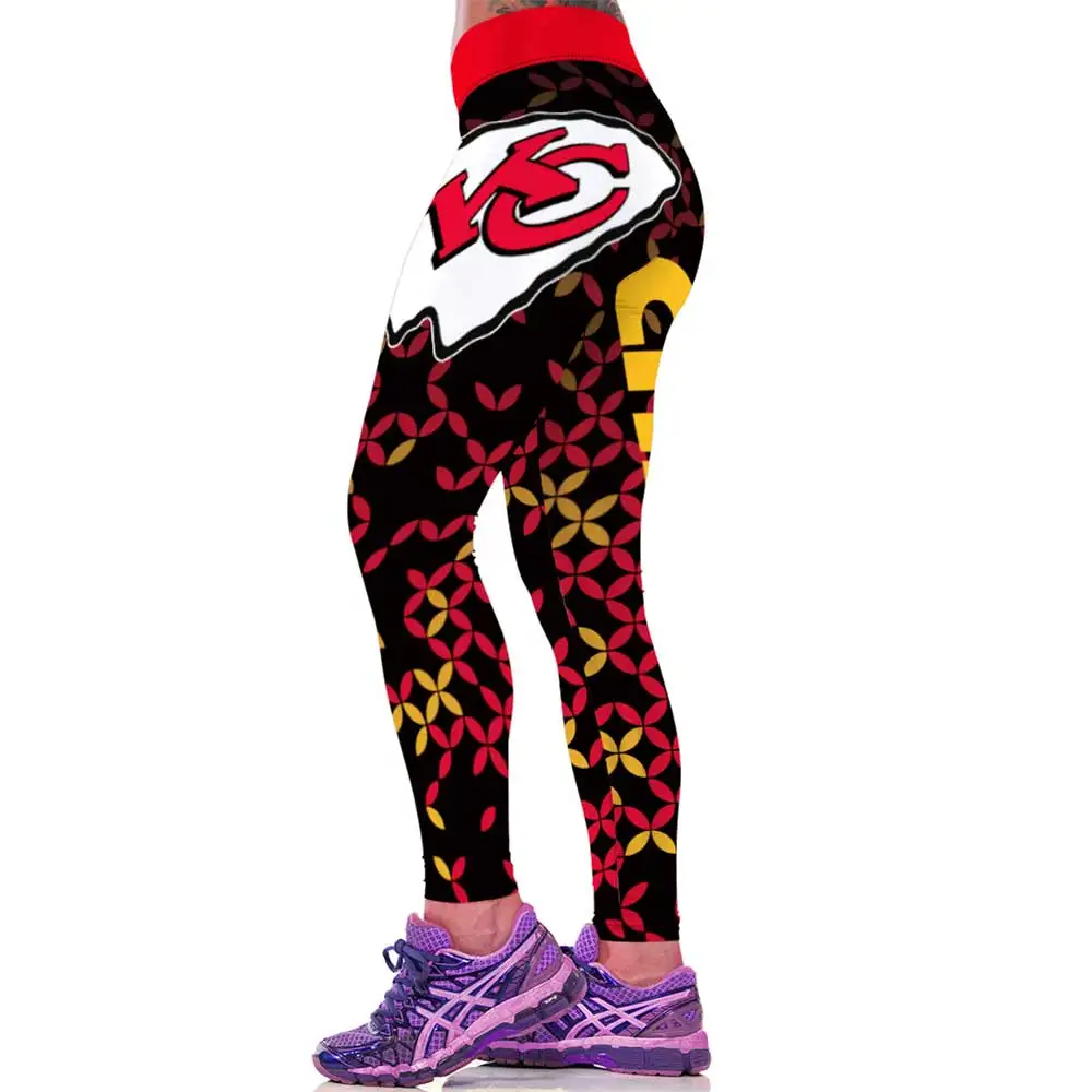 Мода Женщин Спортивные Леггинсы Американского Футбола 3D Отпечатано Легинсы