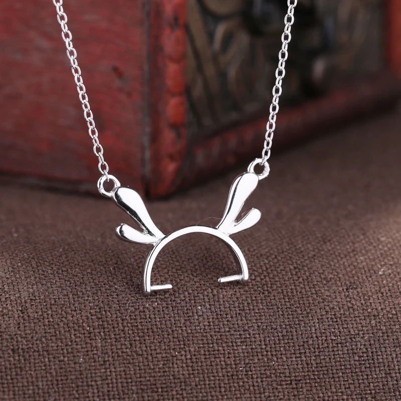 925 Sterling Silver 10-11mm Pearl or Round Bead Semi Mount Pendant Necklace Setting Fine Jewelry Wholesale | Украшения и
