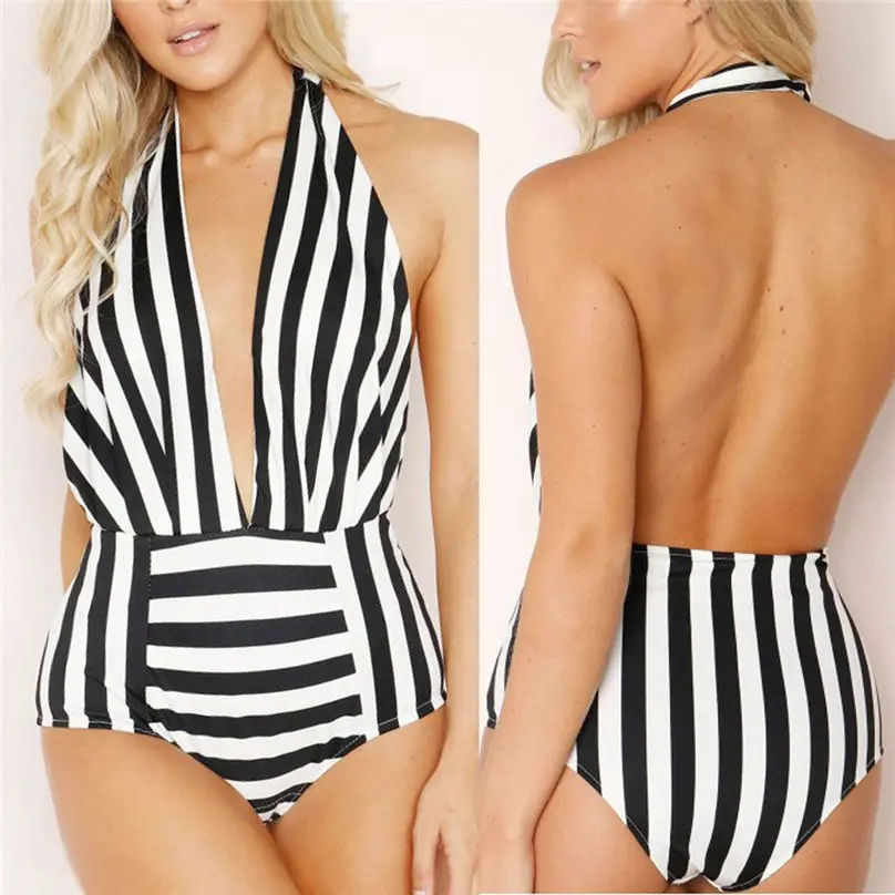 Женский купальник бикини с пуш-апом и высокой талией 3M09 2019 | Женская одежда