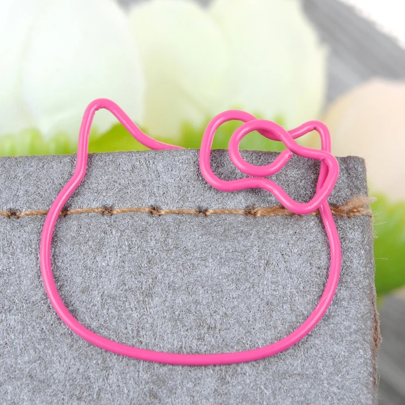 6 шт. кавайные зажимы в форме кошки зажим металлический для бумаги милые закладки