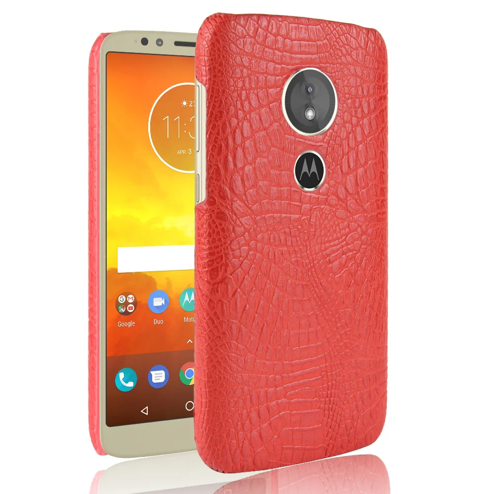 Роскошный кожаный чехол из крокодиловой кожи для Moto E5 с узором противоударный