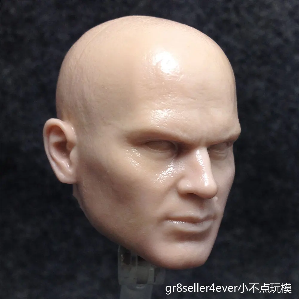 Масштаб 1/6 изготовленный на заказ бесцветная голова Hitman Agent 47 подходит для фигуры