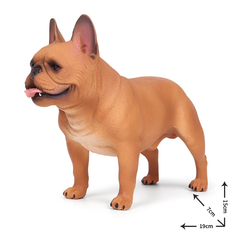 19 см крупногабаритная Реалистичная стоячая французская статуя бульдога