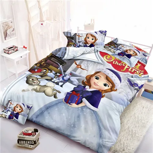 Disney авторизованный подлинный комплект постельного белья из мультфильма «Холодное сердце», набор пододеяльников, набор пододеяльников, 3 шт., одинарный, двойной, 3 шт., комплект постельного белья с наволочкой - Цвет: colour as picture