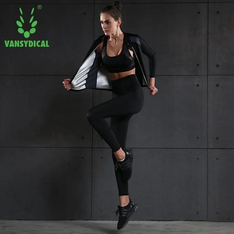 Женские спортивные костюмы Vansydical для фитнеса Шейперы похудения бега и йоги