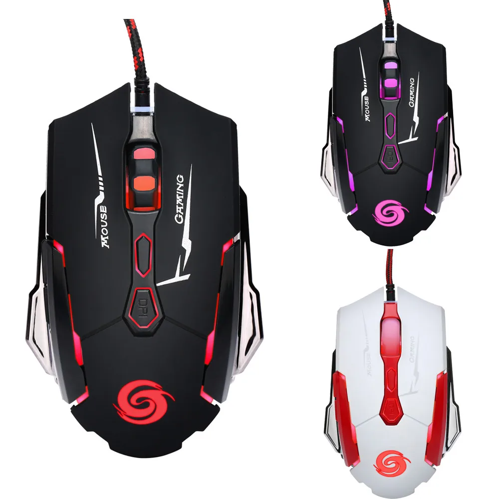 Cool Gaming Mouse 4000DPI LED Laser 7 Buttons USB Wired Pro for PC Laptop Computer | Компьютеры и офис
