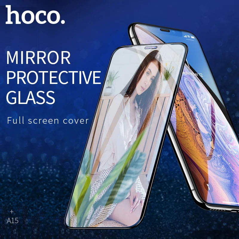 НОСО зеркало из закаленного стекла плёнки для iPhone X XS MAX XR полное покрытие макияж HD