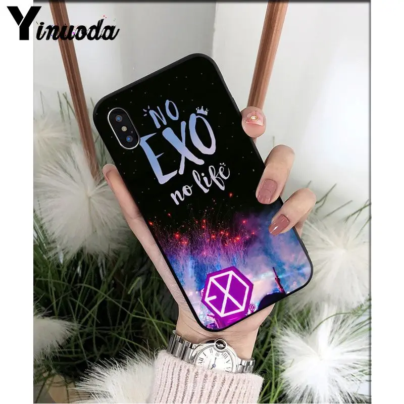 Yinuoda Kpop exo DIY красивые аксессуары для телефонов, чехол для Apple iPhone 8 7 6 6S Plus X XS MAX 5 5S SE XR Чехол для мобильного телефона s