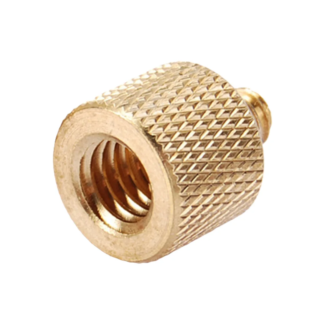 

JMFOTO High Quality Tripod Thread Screw Adapter 3/8 to 1/4 Female Male Converter Gold Color Brass