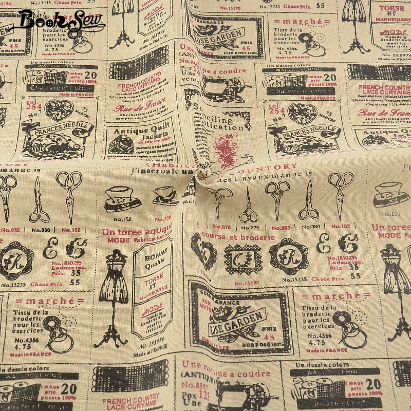 Ткань для шитья хлопчатобумажная льняная ткань скатерть книг подушка сумка