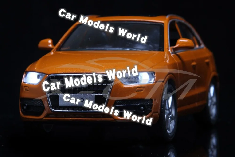 Литая под давлением модель автомобиля для Q3 SUV 2013 1:32 можно оттягивать (оранжевая) +