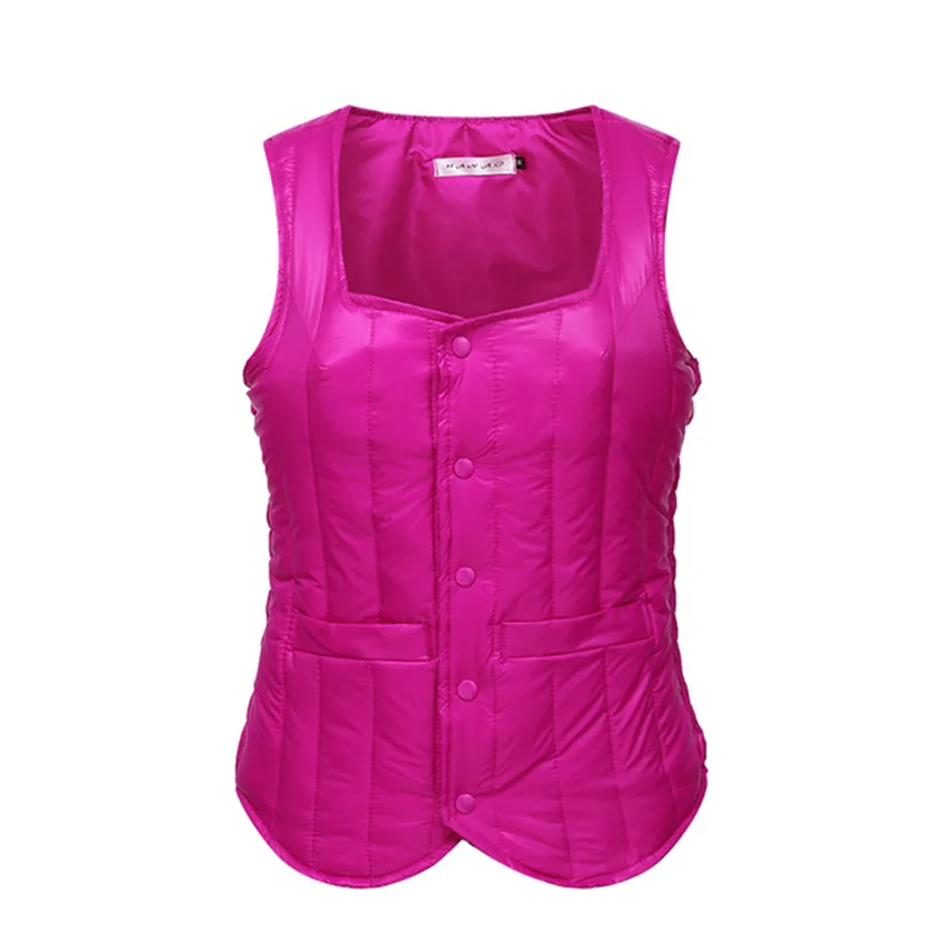 New Autumn Winter Women Warm Down Jacket Sleeveless Coat Female Slim Vests Waistcoat Lady Short Paragraph Vest Clothings WZ106 | Женская