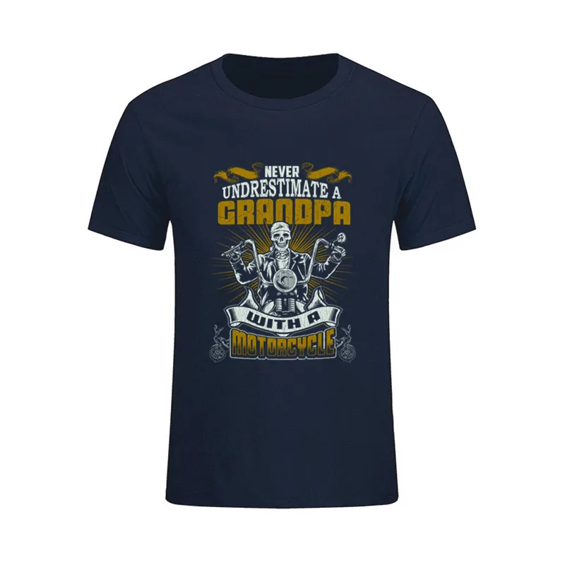 Men's Tee T Shirt Motorcycle Grandpa with a motorcycle Designs 2017 Kanye West camisa masculina kpop dota 2 jersey MALE T-SHIRT | Мужская