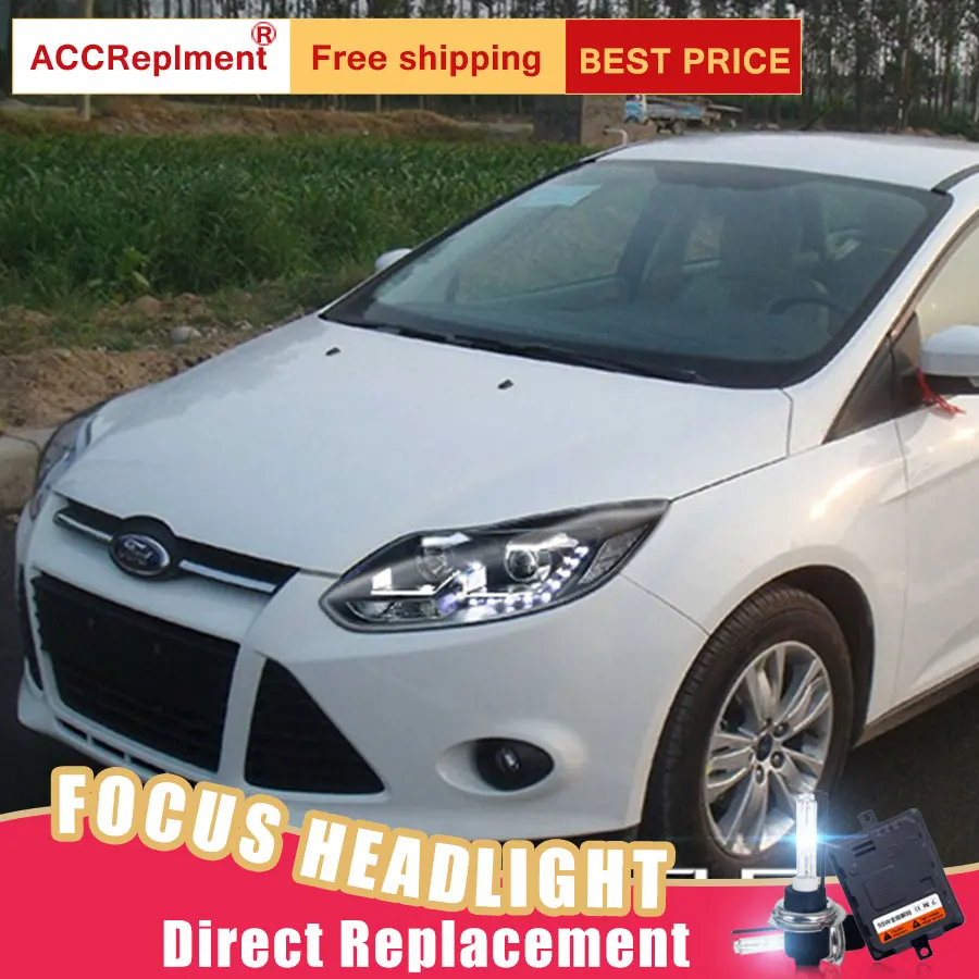 2 шт. светодиодный ные фары для Ford focus 2012-2014 Автомобильные ангельские глазки