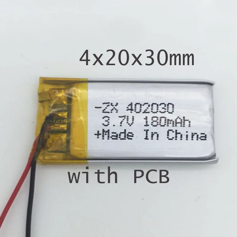 Литий полимерный аккумулятор 402030 10 шт. литий 3 7 В ионный 180 мАч для цифрового bluetooth