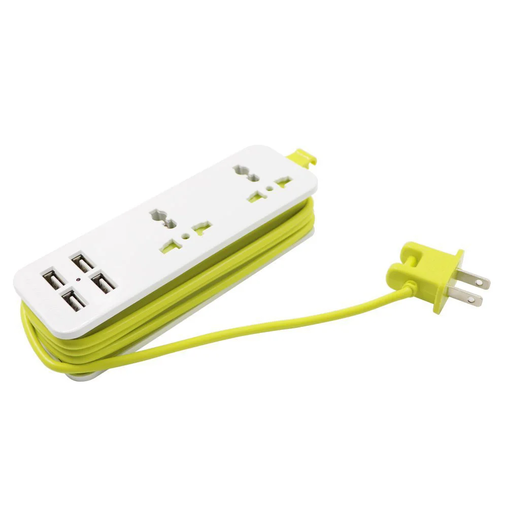 Дорожный сетевой фильтр с 4 портами USB устройство для защиты от перенапряжения