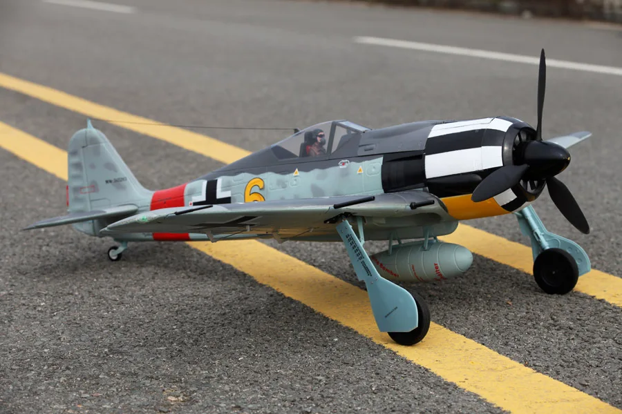 Радиоуправляемый самолет FMS 1400 мм 1 4 м Fw 190 Fw190 Focke Wulf желтый 6 новейших 6CH 4S EPO PNP Gaint