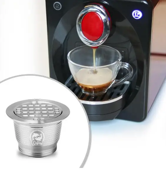 ICafilas 4 шт./компл. из нержавеющей стали многоразовые капсула Nespresso с пресс