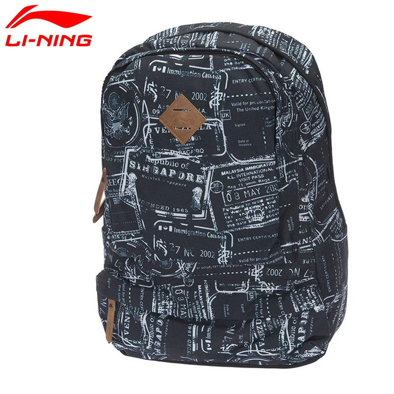 Li Ning унисекс Городской Спортивный Рюкзак полиэстер классический для отдыха
