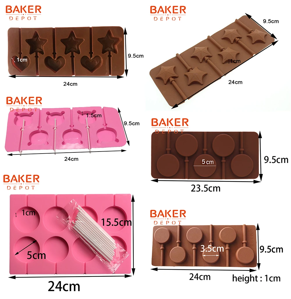 BAKER DEPOT, силиконовая форма для леденцов, для конфет, шоколада, круглая форма для украшения торта, форма для медведя, леденцы, формы для выпечки