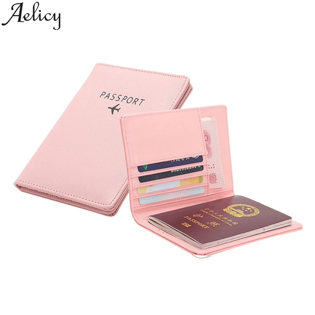 Модный кошелек Aelicy для мужчин и женщин двойной держатель документов кредитных